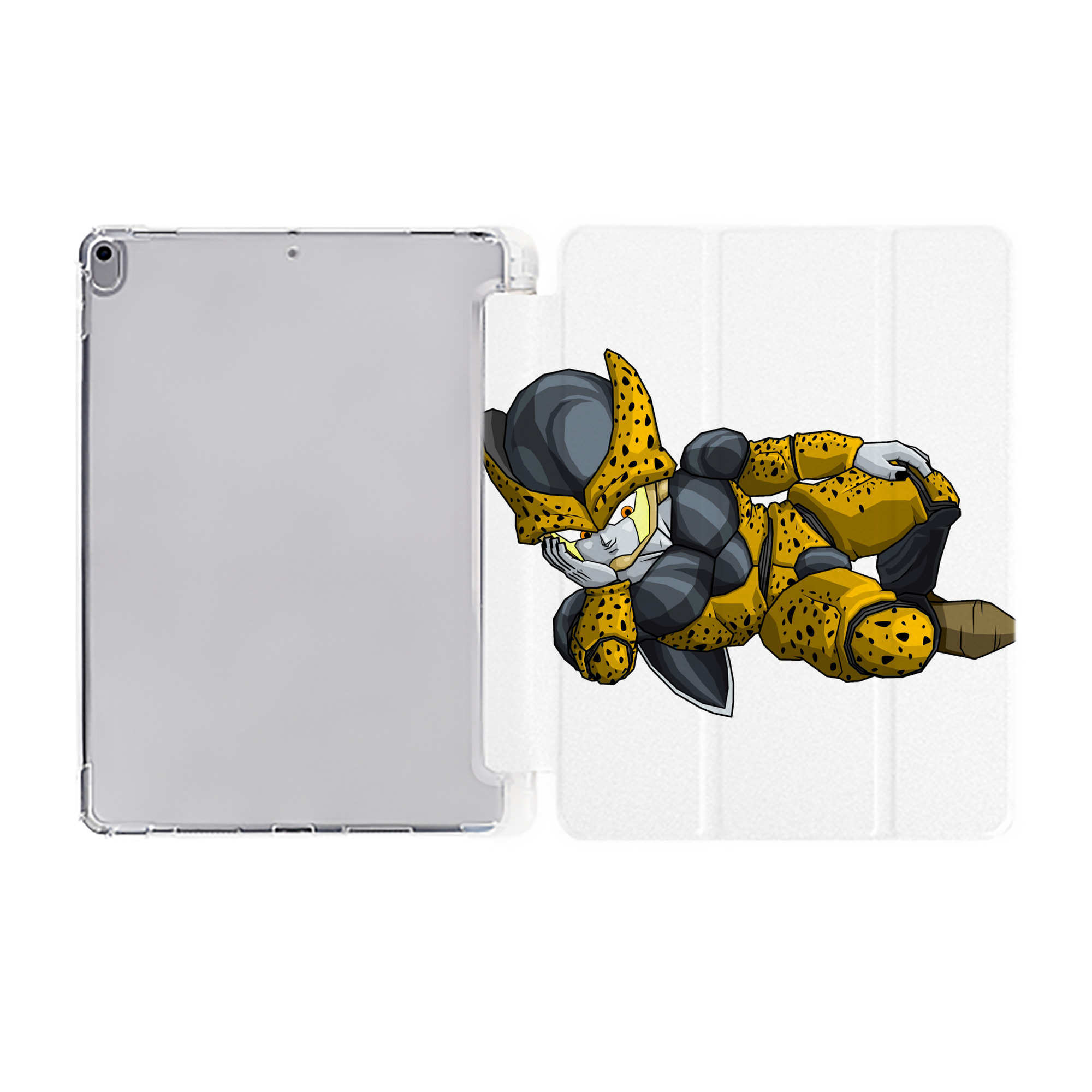（画像用） ドラゴンボール セル DRAGON BALL Cell IPad ケース ペン収納付き 三つ折りスタンド PUレザー×シリコン 対応機種9.5/10.5/10.9インチ